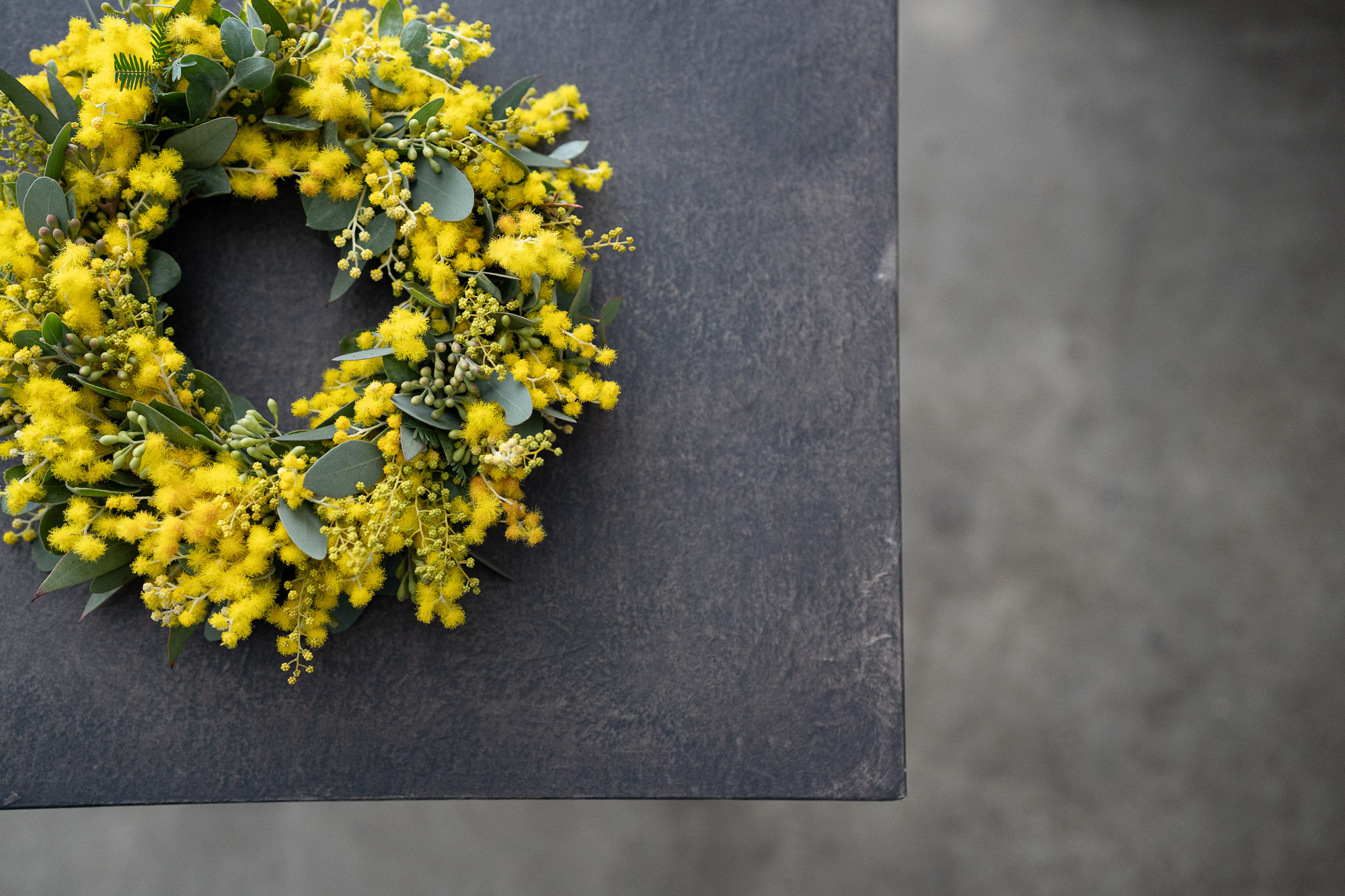 ミモザ・リース・スワッグ ワークショップのお知らせ 2月21日〜3月8日